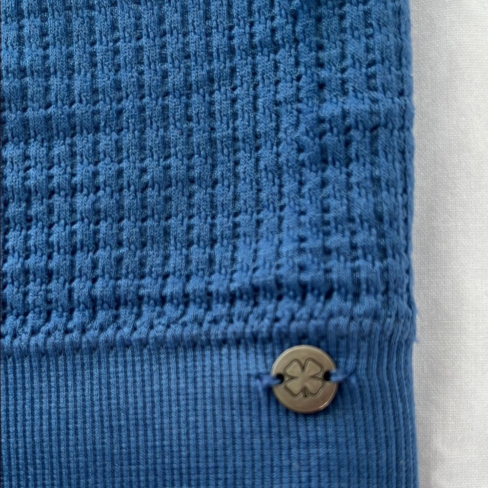 LUCKY BRAND Blue Textured Women's Crop Top SIZE M - Picture 4 of 5